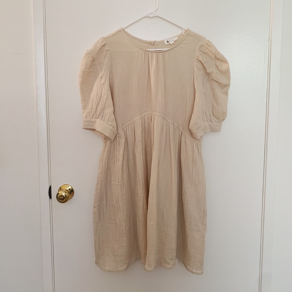 Boutique Gauze Dress in Sweet Cream